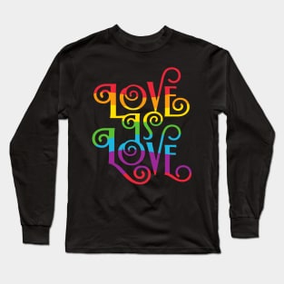 Pride T-Shirt Love is Love Shirt Gay Pride Tshirt Proud LGBTQ apparel Lesbian Pride Bi Pride Equality Shirt Pride Month Gift Rainbow shirt Long Sleeve T-Shirt